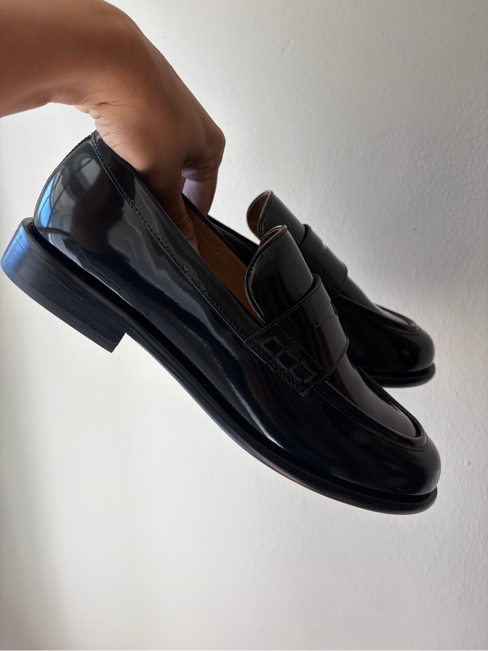 Thursday Boot Company Women’s Black Patent Leather Dress Penny Loafers - Picture 5 of 8